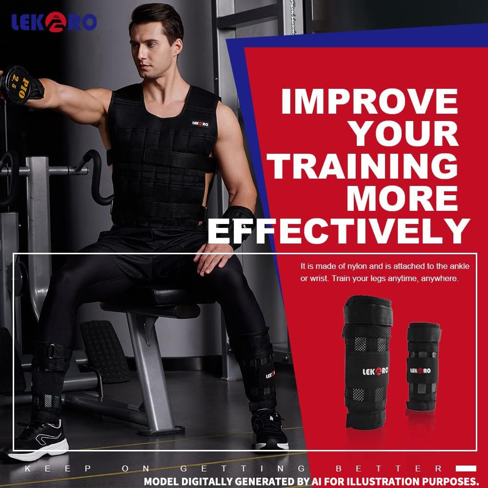 Wrist Ankle Weights with Removable Steel Bars, 1 Pair Adjustable Arm Leg Weights for Men and Women, No Leakage Design, Weighted Wrist Bands for Walking Jogging Yoga Pilates