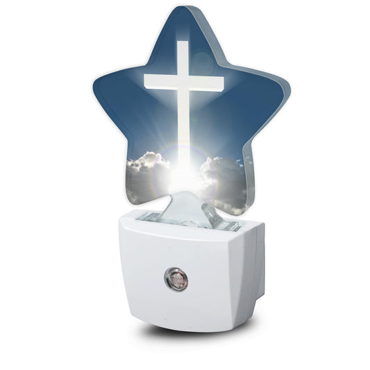 Cross Heaven Plug-in Night Light with Dusk-to-Dawn Sensor for Bedroom,Bathroom and Living Room Sleep Friendly lamp for Women/Girls/Boys Gift,0.5W