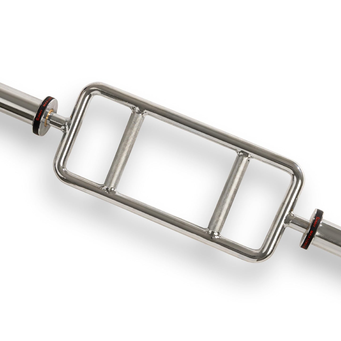 Sunny Health & Fitness Olympic Tricep Bar with 2-inch Sleeves, Neutral Grip, Chrome Finish, Spin-Lock Collars - SF-OB02-34