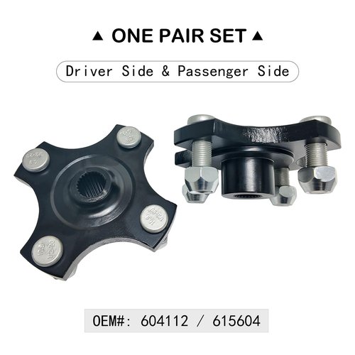 LOSTAR Rear Wheel Hub Flange Plate with Nuts Fit for 2008-Up EZGO RXV Gas & Electric Golf Cart, Axle Hub Assembly Replaces 604112/615604(Driver and Passenger Side)