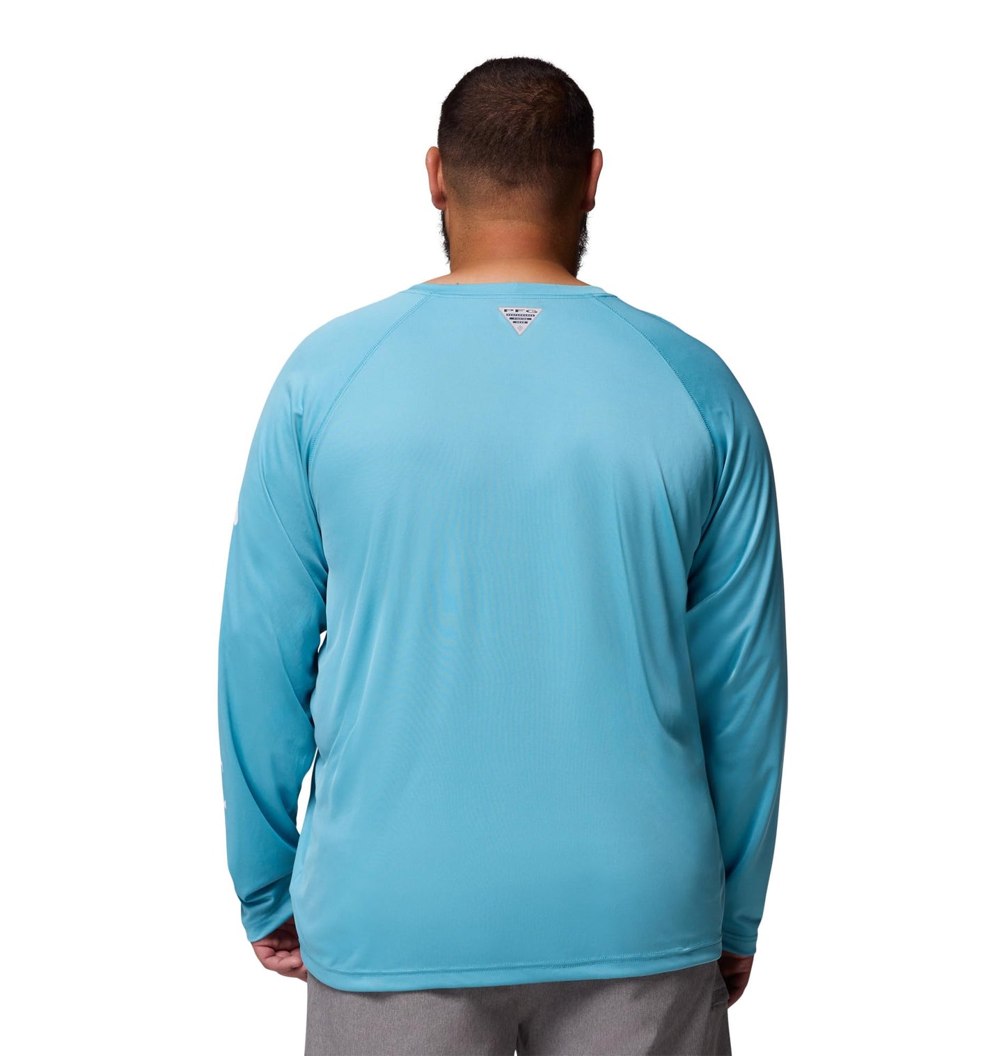 Columbia Men's PFG Terminal Tackle Long Sleeve Fishing Shirt, Vintage Blue/White Logo, 2X Tall