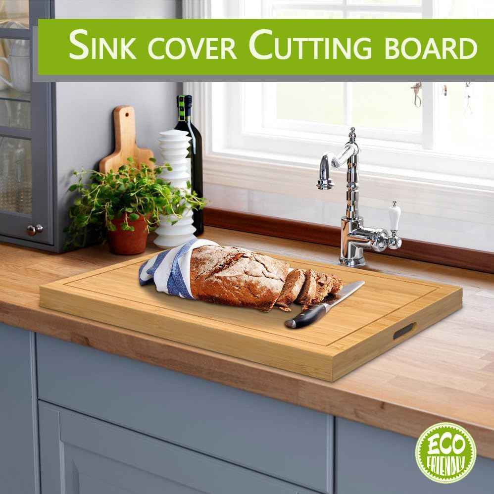 Bamboo Stove Cover for Electric & Gas Stoves - Noodle Board Topper for RV Cooking
