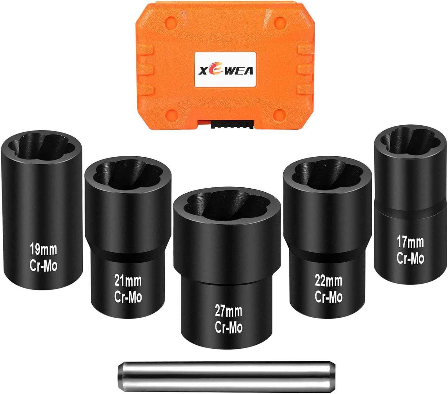 15PCS Lug Nut Removal Tool Set - Easy Out Twist Socket Extractor for Damaged & Rusted Bolts