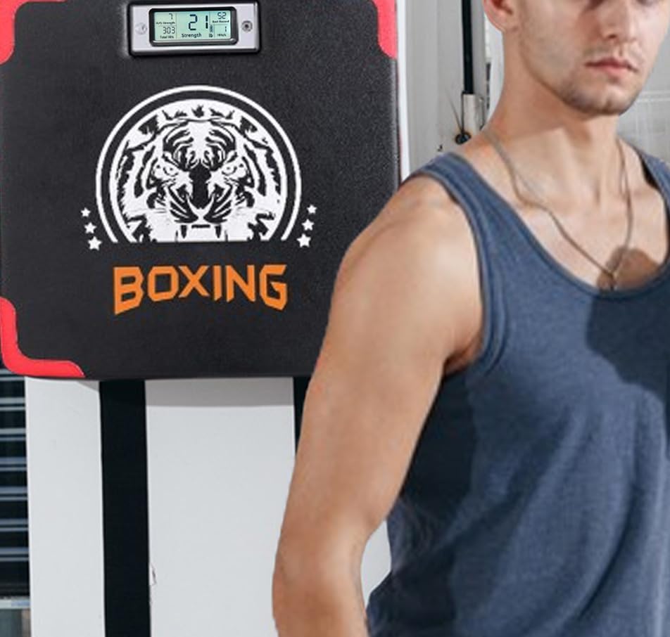 Boxing Strength Tester, That displays Strength and Speed, a Punch Machine with Adjustable Height, a Household Boxing Wall Hanging Machine, Adult and Kids Boxing Training Equipment.
