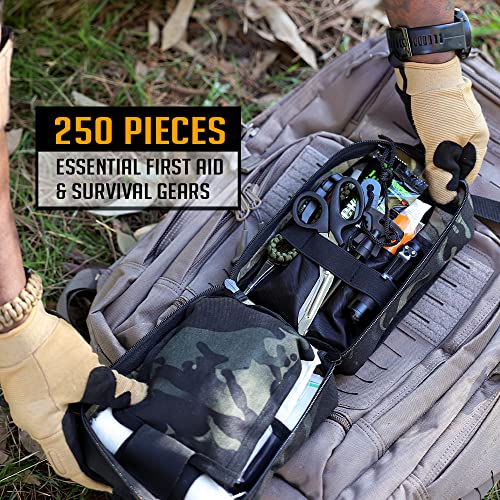 Everlit 250-Piece Tan Survival First Aid Kit for Emergency & Outdoors