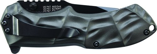 Smith & Wesson Black Ops SWBLOP3S 7.7in S.S. Assisted Opening Knife with 3.4in Serrated Drop Point Blade and Aluminum Handle for Tactical, Survival and EDC