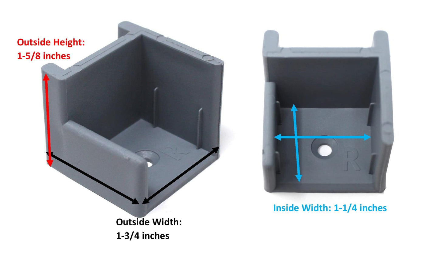 Left & Right Hand Hinge Pontoon Door Stop Kit (1, Grey)