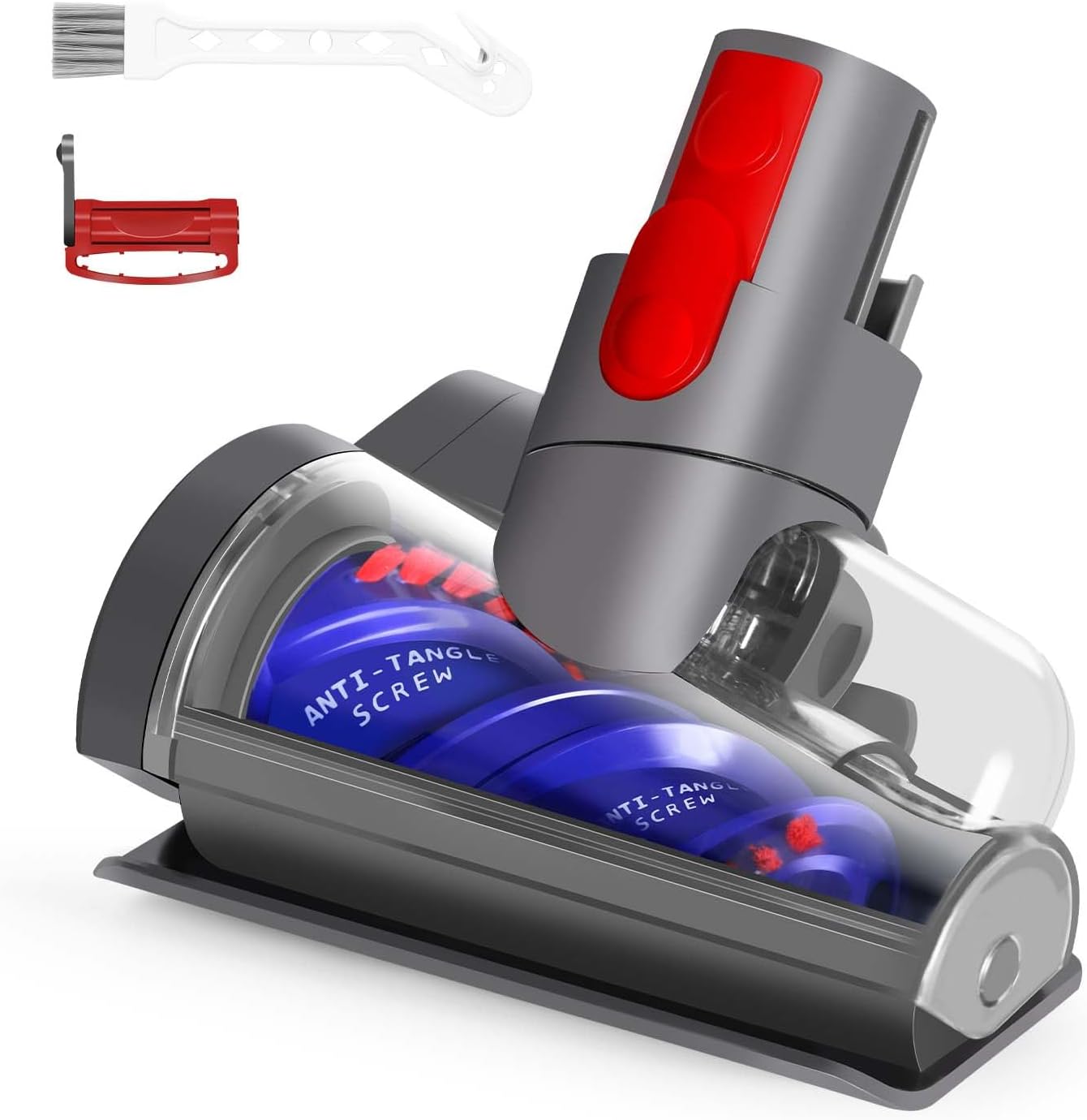 Dyson V7 V8 V10 V11 V15 Mini Motorized Brush Head - Anti-Tangle Tool for Long & Pet Hair