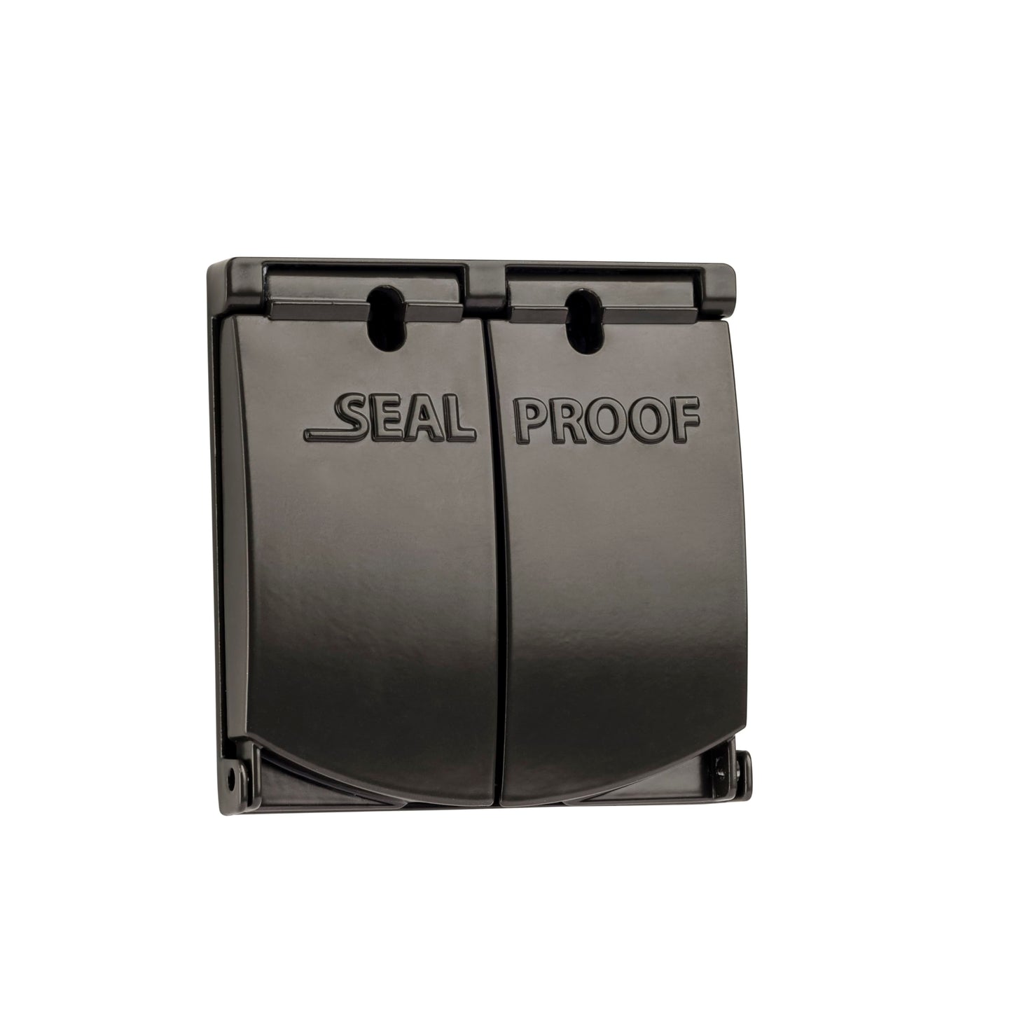 Sealproof 2-Gang Outdoor Weatherproof Metal Flat Electrical Outlet Receptacle Box Cover, Double Gang, 25-in1, UL Listed, Bronze