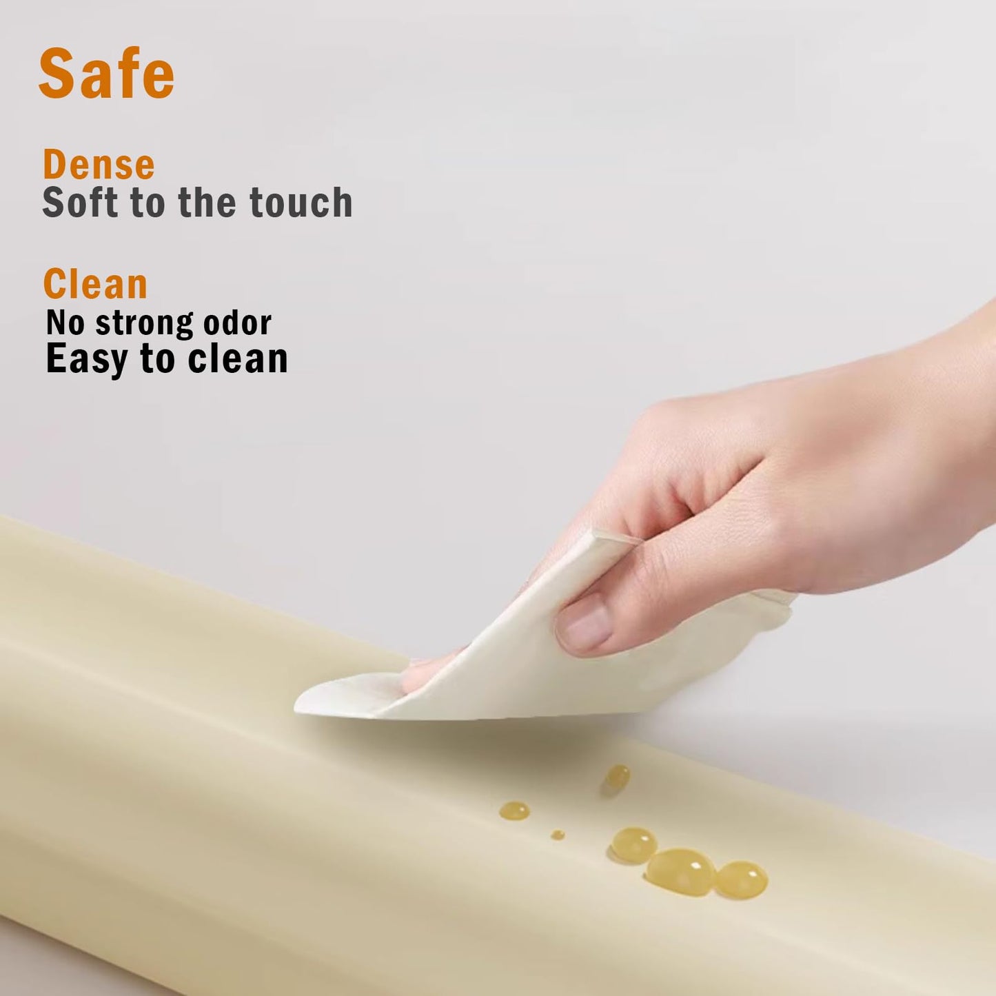 Foam Table Edge and Corner Guards for Baby,(6.5ft Edge 4Corners),Baby Proofing Soft Corner Protectors,Furniture and Tables Child Baby Proof Bumpers, Pre-Taped Corner Cushions (Beige)