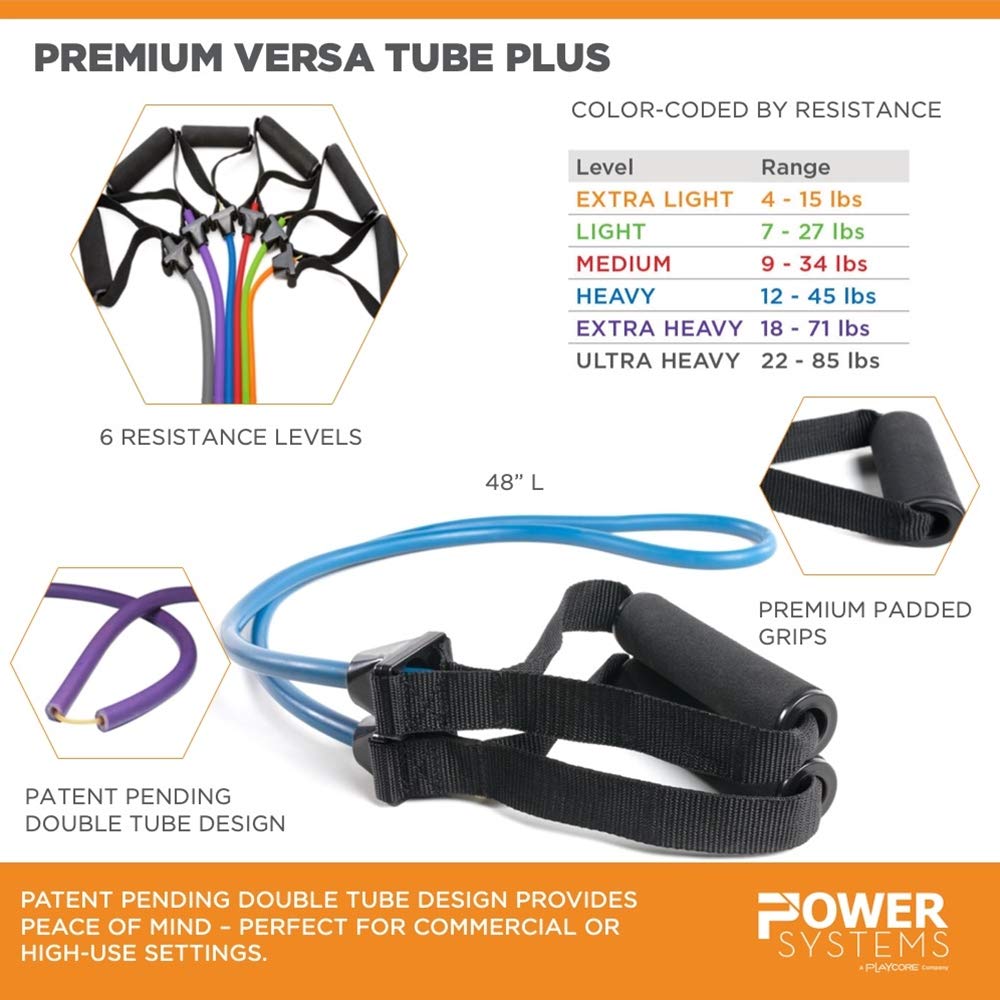 Power Systems Premium Versa Tube Plus - 48" Exercise Resistance Tube
