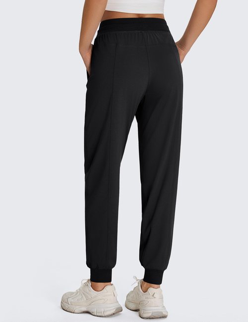 BMJL Womens Joggers High Waisted 29" Workout Track Pants with Pockets Athletic Gym Yoga Casual(Black,L)