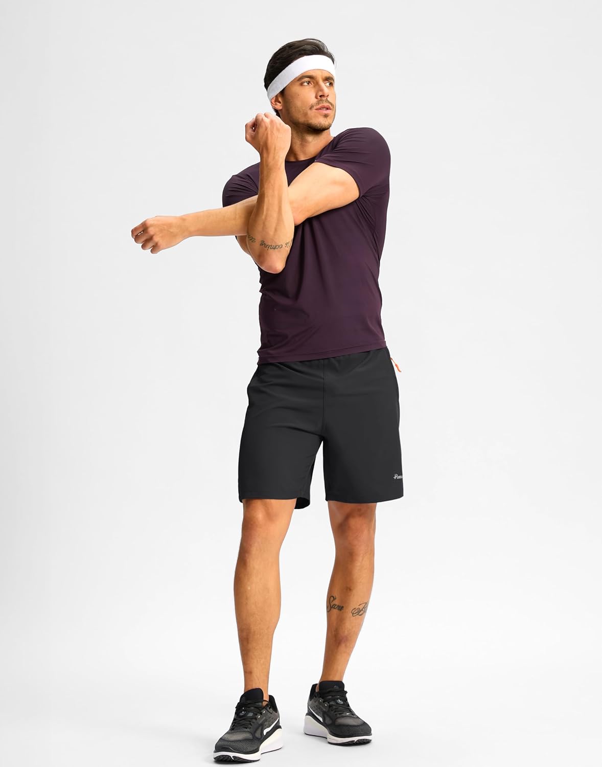 Pudolla Men's Athletic Hiking Shorts - Lightweight Workout & Gym Shorts with 3 Zipper Pockets | Casual Travel