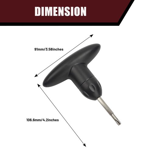 Amviner Golf Torque Wrench Driver Tool for Driver Clubs and Fairway Hybrids, Universal Adjustment Golf Tool, 45lbf Black