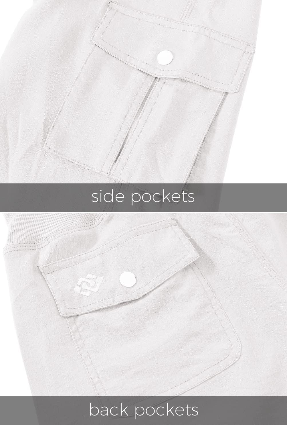 MoFiz Women's Capris - Lightweight Casual Pants with Pockets | Dressy Baggy Cargo for Hiking