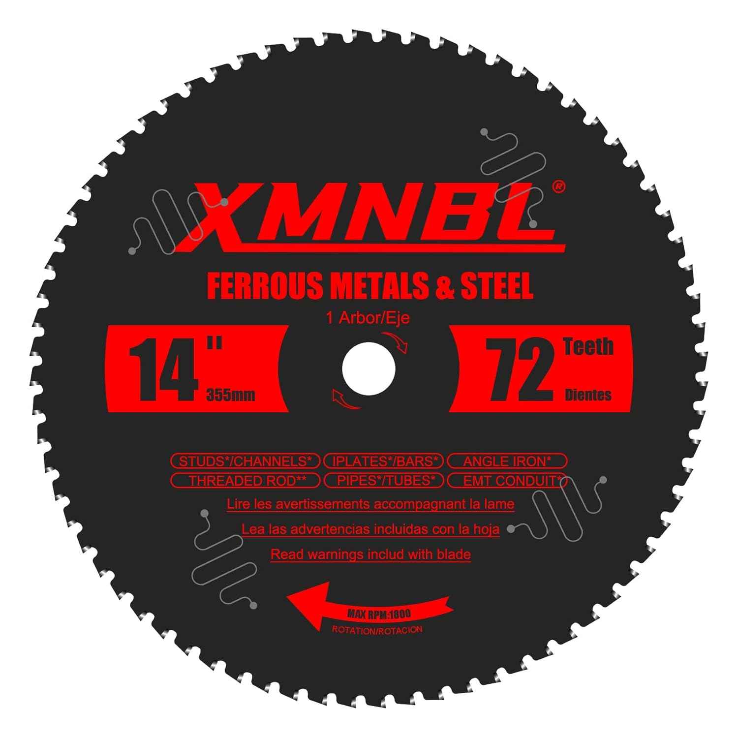 14-Inch Steel Cutting Saw Blade - 72T Carbide Replacement for Diablo D1472CF & Evolution Chop Saws