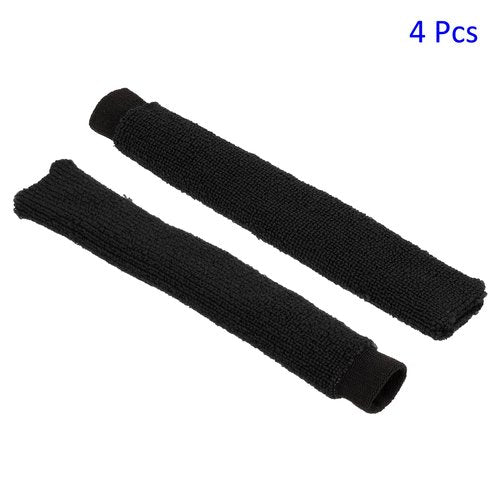 M METERXITY 4 Pack Badminton Towel Overgrip - Nylon Anti-Skid Sweatband Tennis Racquet Grip, Apply to Badminton/Tennis/Golf Handle (Black)