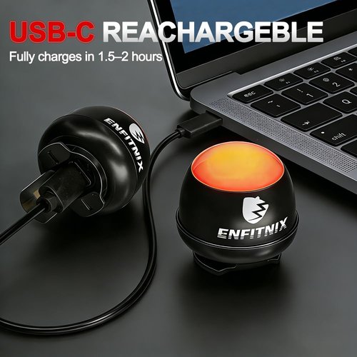 ENFITNIX The Nut Rear Bike Light,Touch Switch Ultra Bright LED Bicycle Lights, USB-C Rechargeable IPX6 Waterproof,Auto on/Off Bike Lights for Night Riding Cycling Safety Accessories.