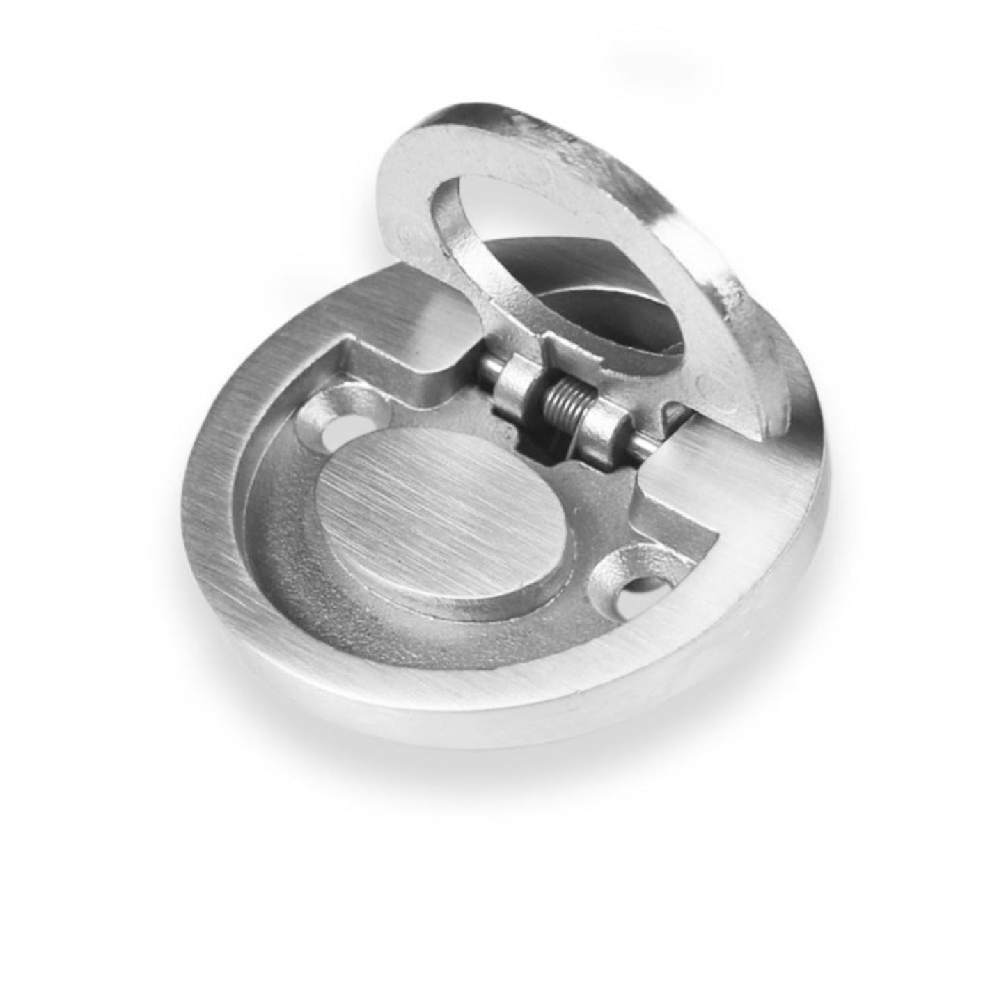 heyous Hidden Recessed Furniture Handle Stainless Steel 51x16mm Round Flush Pull Ring Handles for Door Drawer Cupboard Cabinet Marine Boat Deck Hatch