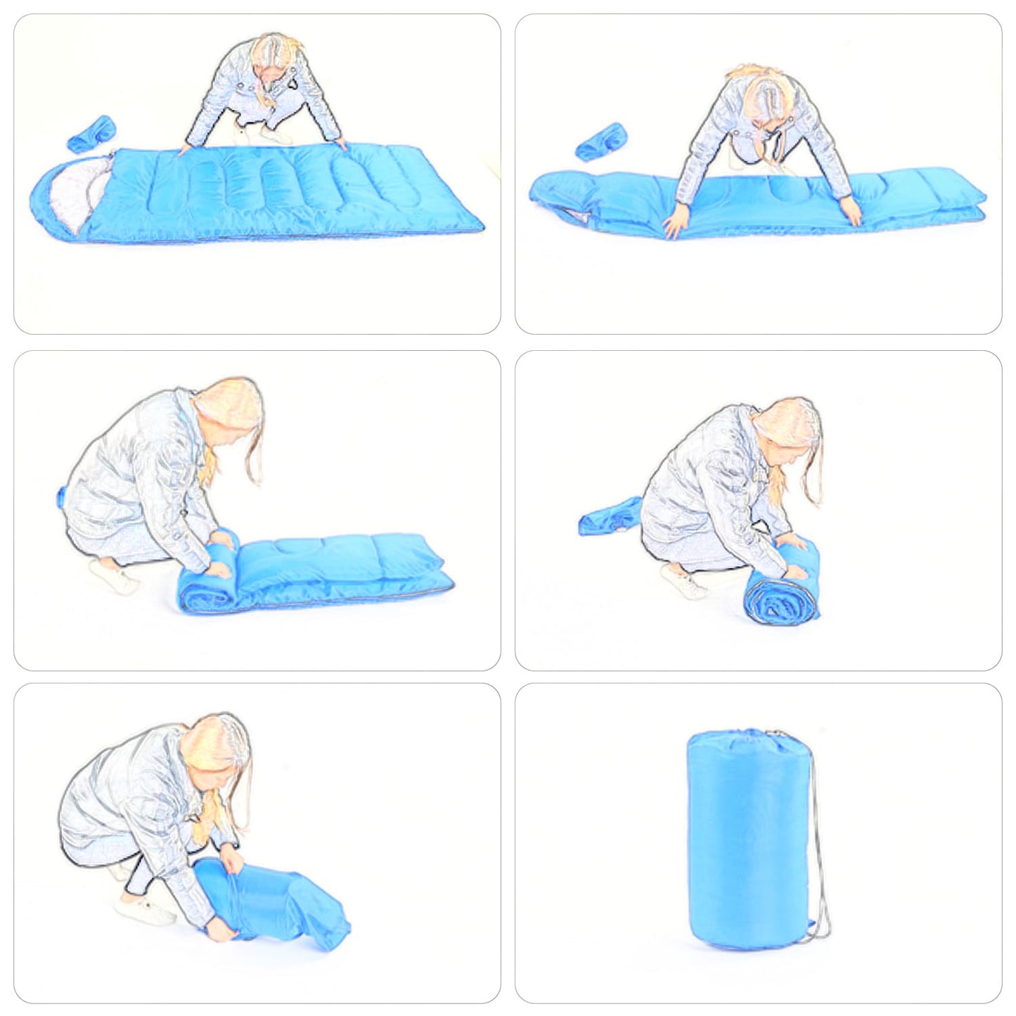 Wind Tour 3 Season Lightweight Waterproof Sleeping Bag Indoor & Outdoor for Hiking Backpacking Camping Traveling