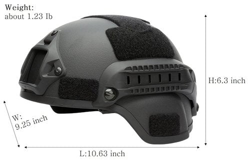 Haverain Tactical Helmet, Survival Game Helmet, Cosplay Helmet, Outdoor Airsoft Helmet, Survival Game Equipment, Beginner, Replica, Multifunctional, Freesize (Black)