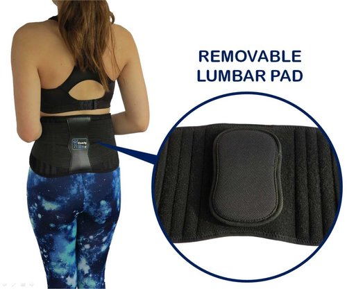 ComfyMed Premium Quality Back Brace CM-102M with Removable Lumbar Pad for Lower Back Pain Relief (REG 26"-37" Belly)