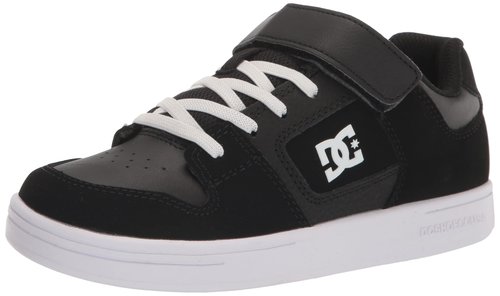 DC Unisex-Child Manteca 4 V Youth Skate Shoe,Black/Black/White,5.5