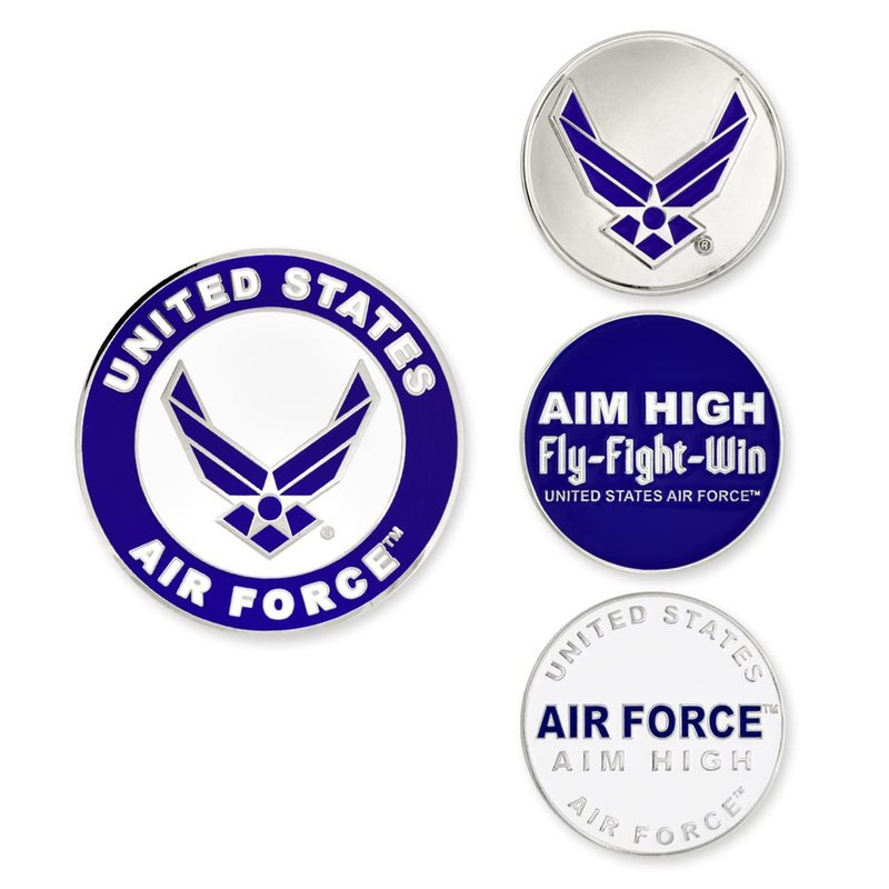 PinMart's Officially Licensed Air Force Golf Essentials Gift Set, Golf Divot Tool, Hat Clip, Magnetic Ball Markers, Large Ball Marker with Presentation Box - Gifts and Accessories