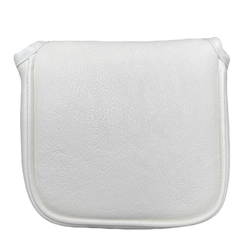 Essential Black/White Golf Putter Cover Magnetic, Square Mallet Putter Head Cover Club Protection Case fits for Golf Clubs, Premium Golf Mallet Putter Headcover Gift for Men Golfer (All White)