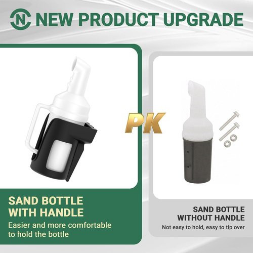 FIXHAWK Universal Golf Cart Sand Bottle with Handle,Golf Sand Bottle for Club Car, EZGO,Yamaha Model, Divots Filler Bottle, Large Capacity & Easy to Install(2set )