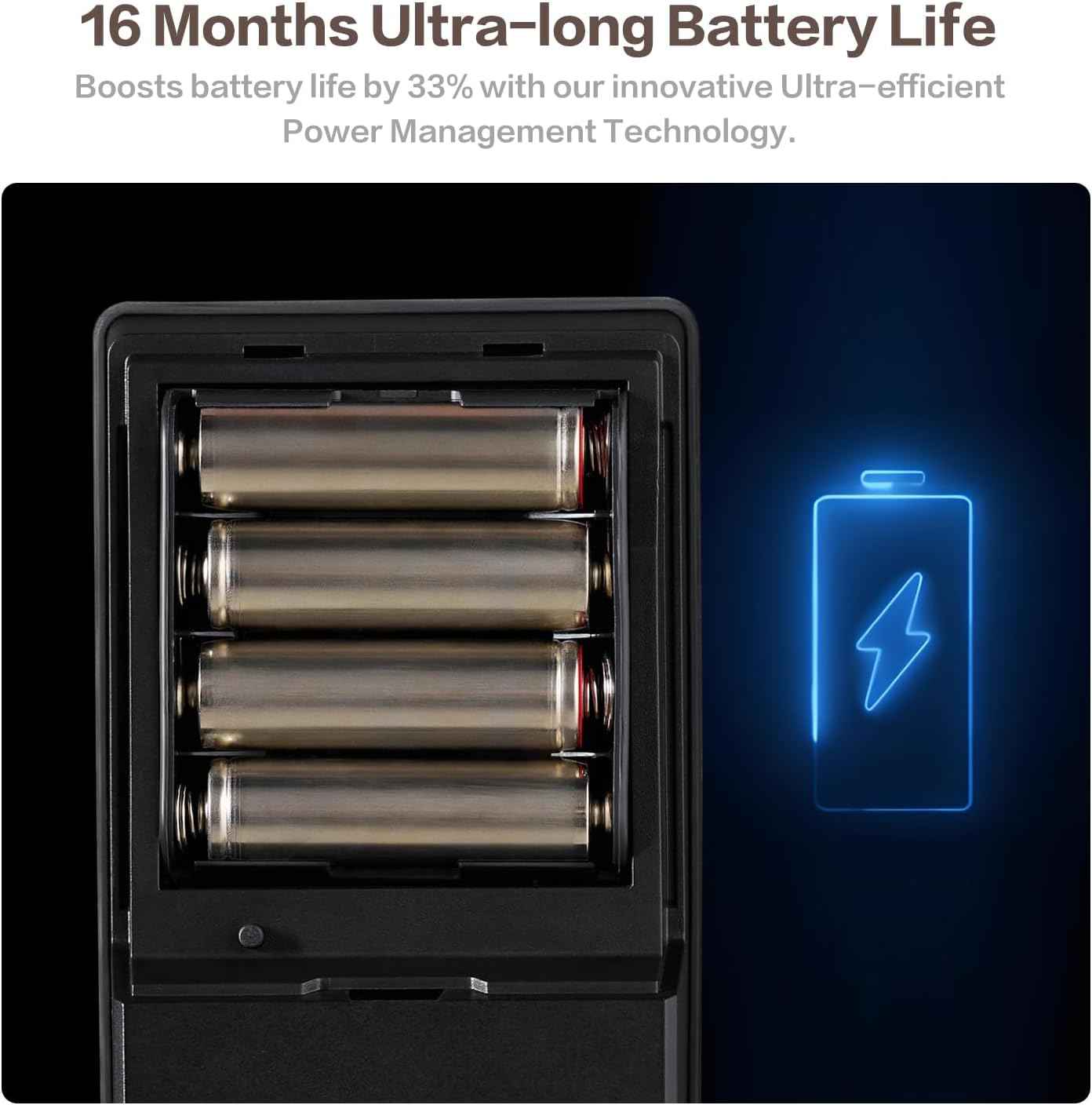 Keylynx Smart Door Lock 4-in-1 with Fingerprint, Keypad & APP Control - Keyless Entry, Auto-Locking, 16-Month Battery