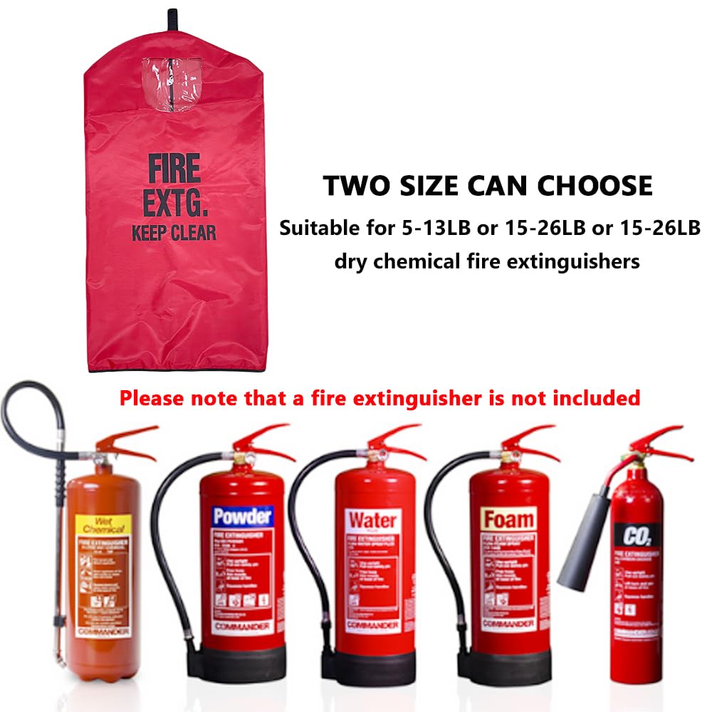 Fire Extinguisher Cover, Heavy Duty Fire Sa-fety Protective Sleeve from scuffs & scratches Accessories,17"Wx22"L, 5 Pcs (5-13LB)