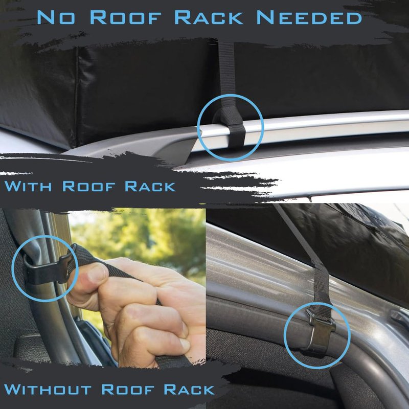 Sprint - 10 Cubic Feet Weatherproof Rooftop Cargo Carrier for Top of Vehicle, Attaches with or Without Roof Rack