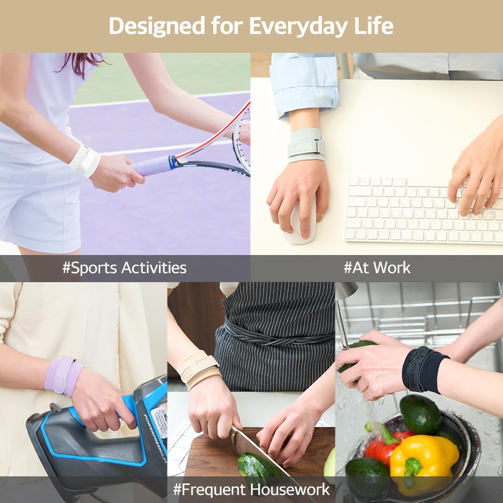 Aider Daily Grip Wrist Brace for Carpal Tunnel. Support for 1st 2nd 3rd fingers numbness and wrist pain, strain, Arthritis, Daily Life and Sports Activities, Tennis, Golf and Long computer work, working, driving, carrying items, etc. Developed by Physical