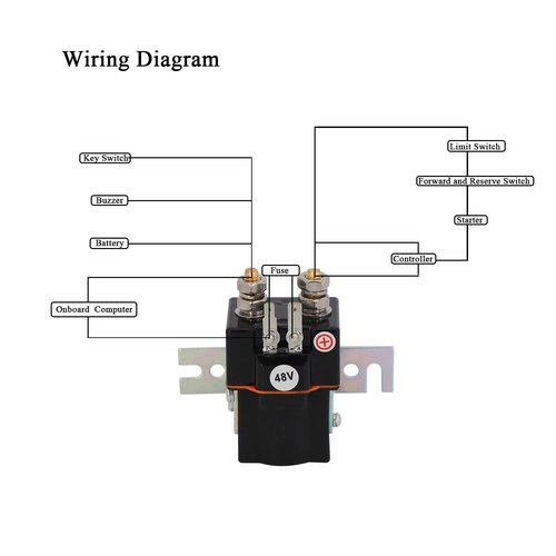 YIXIN 48V 4 Terminal Solenoid Coil Compatible with Club Car 95-Up DS and 04-Up Precedent Golf Carts 101908701 102774701 SW80-1275P