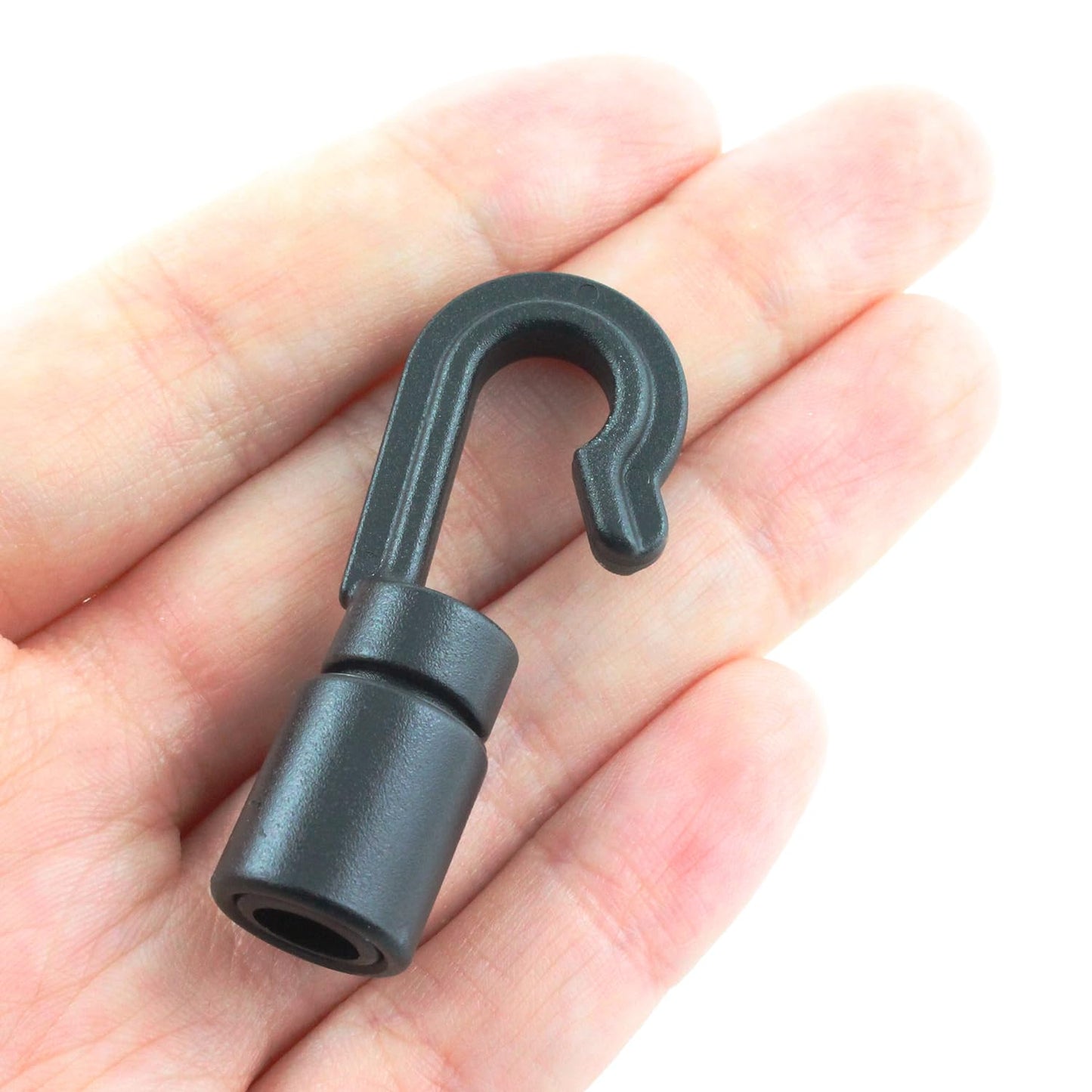 Maxmoral 15pcs Bungee Shock Cord Hook fit 1/8" Rope Terminal Ends Tabbed S Open Hooks for Kayaks