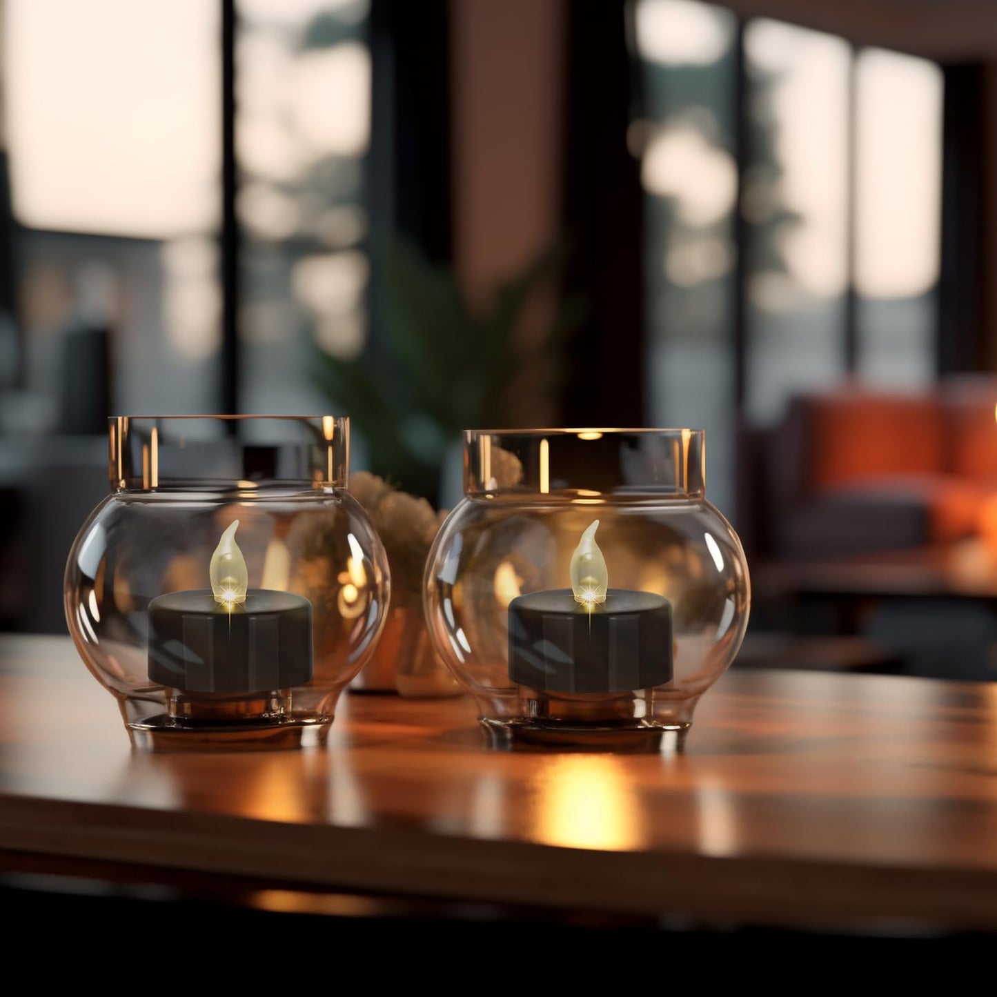 MINXIN Battery Operated Tea Lights Candles: 24 Pack Realistic and Bright Flickering Holiday Gift Flameless Candles LED Electric Tea Candles for Seasonal & Festival Party Home Decoration Black