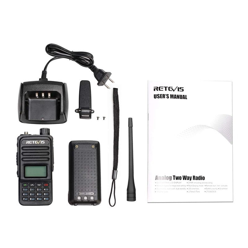Retevis RT85 Dual Band Two Way Radio Long Range, Handheld Radio Walkie Talkie,VOX DTMF Emergency 2-Way Radio Rechargeable(1 Pack)