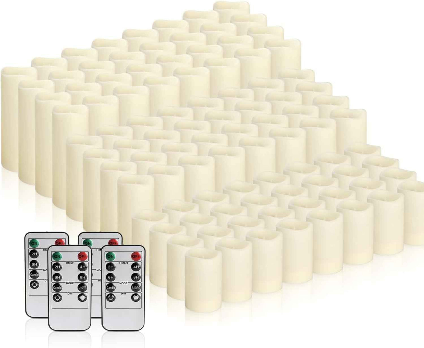 24-Pack Remote Control LED Flameless Candles - 3D Flame Timer Candles for Home, Weddings & Holidays