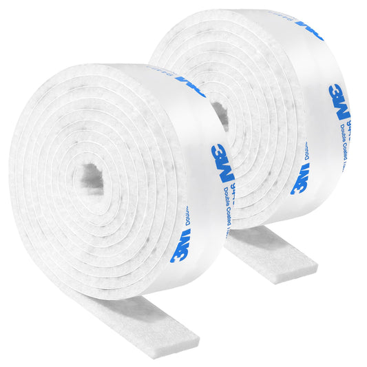 Felt Strips with Adhesive Backing, Adhesive Felt Strips, 2 Felt Rolls 1"x 60" White, Felt Tape with Adhesive Backing, Furniture Felt Strips