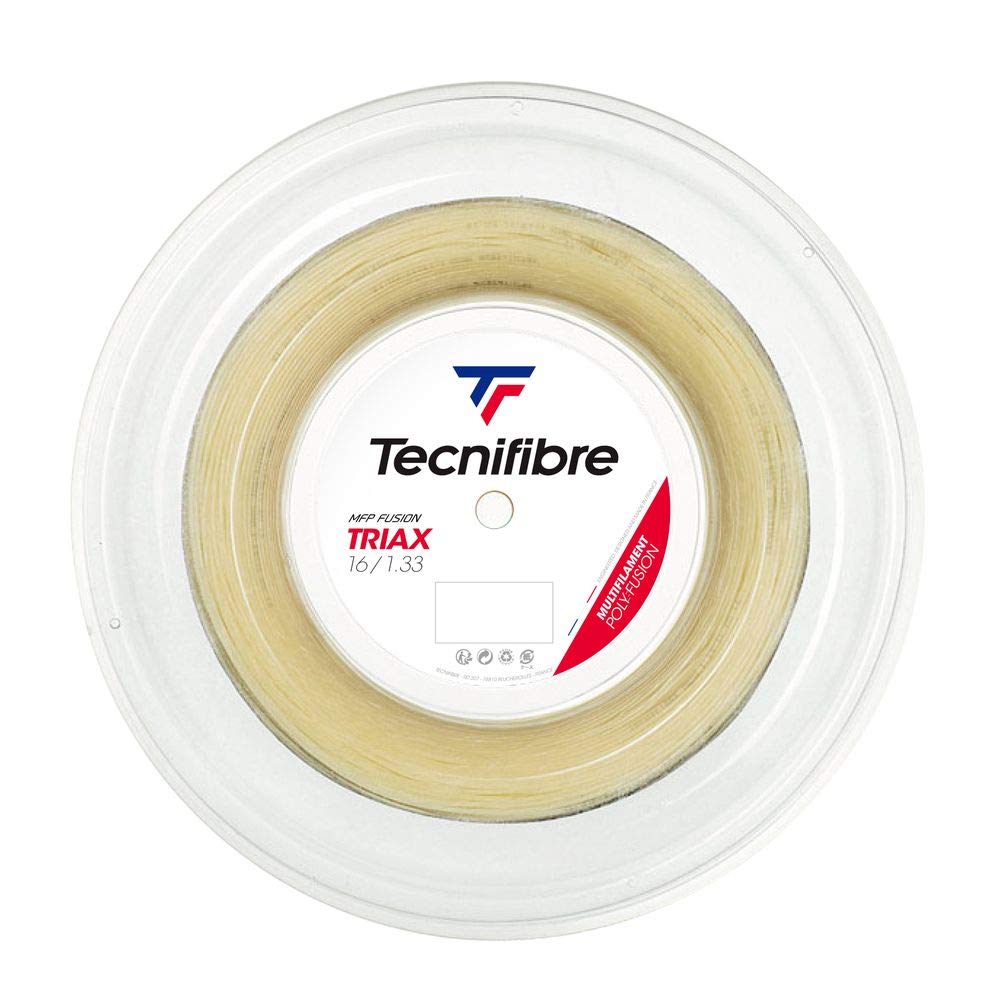 Tecnifibre Triax Unisex Adult Tennis Rope, Natural, 1.33/200 m