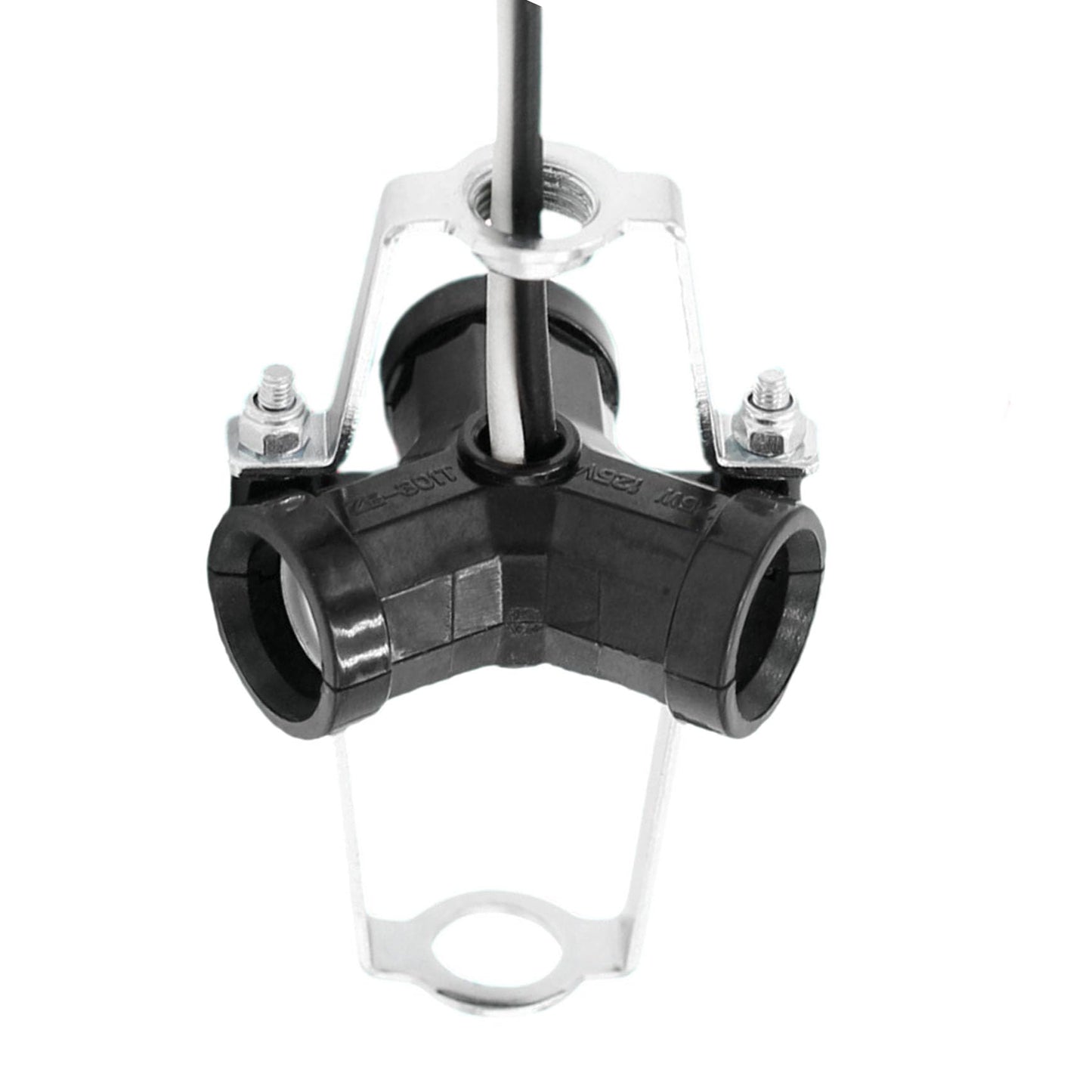 JNXQWE Candelabra Base 3 Light Cluster Socket,e12 Cluster Lamp Holder with Bracket Light Fixture Wire for DIY Lamp Accessories Ceiling Lamp (1-Pack)