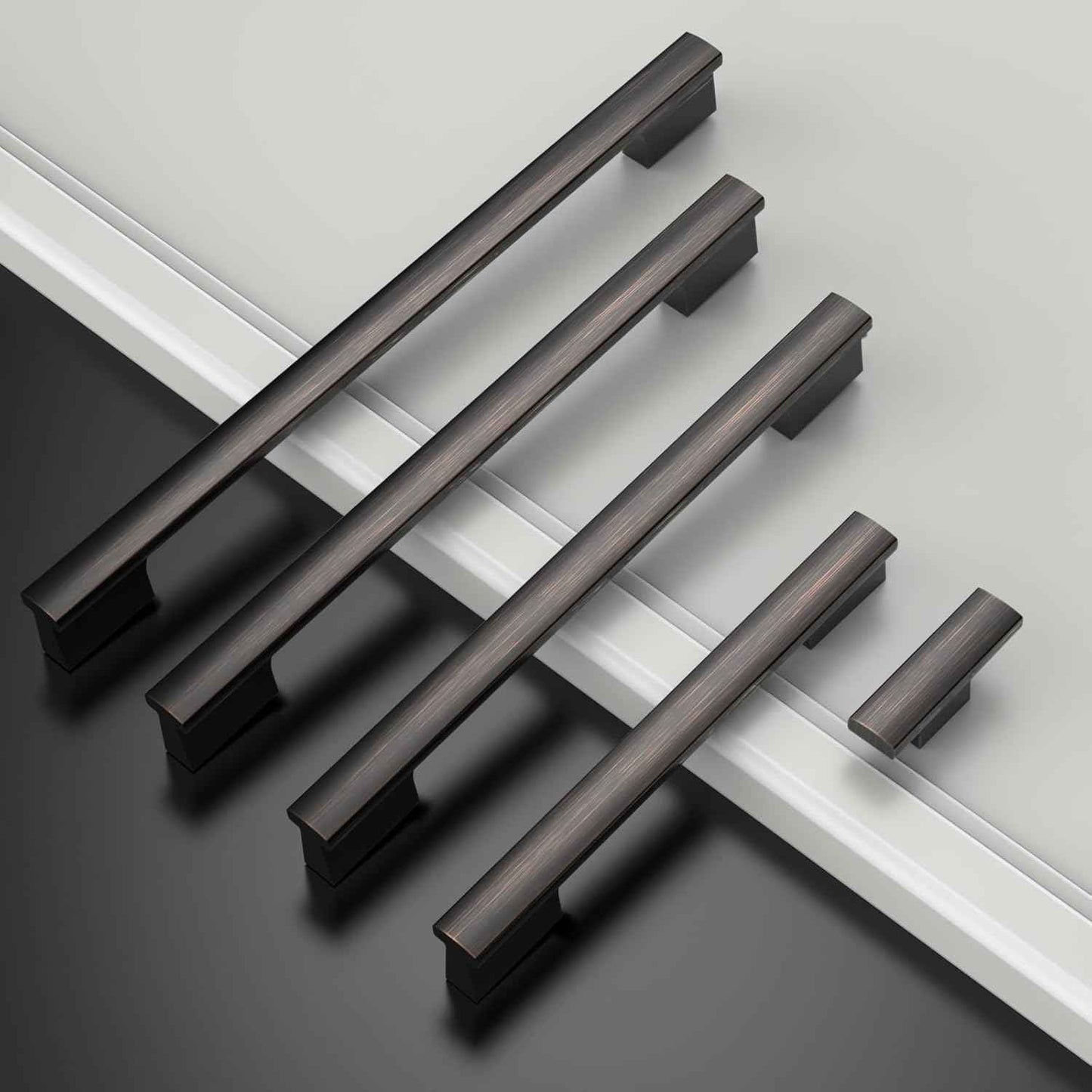 30 Pack Matte Black Kitchen Cabinet Knobs - Durable Zinc Drawer Hardware for Dressers
