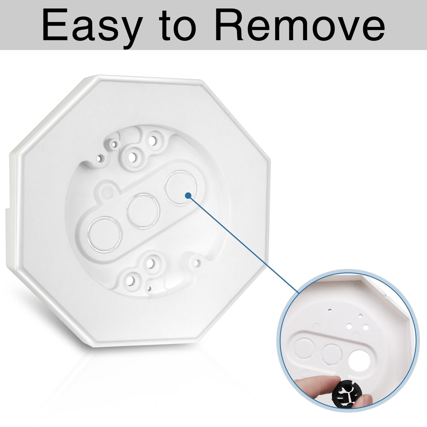 Qishiyi Vinyl Siding Mounting Blocks Kit,Siding Mounting Block with Built-in Electrical Box Vertical Siding Lamp Mounting Plate for 1/2 inch Lap Siding (White, 1/2 inch Lap Siding)