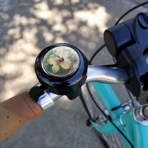 GRAPHICS & MORE Tropical Yellow Hibiscus Flower Hawaiian Vacation Bicycle Handlebar Bike Bell
