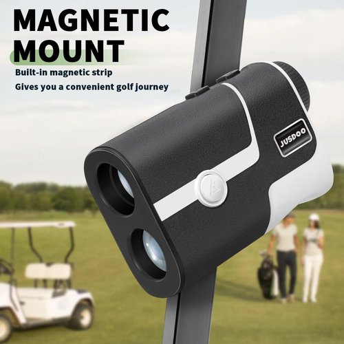 JUSDOO Golf Rangefinder with Slope, 1200 Yards Laser Rangefinder for Golfing and Hunting, 7X Magnification with High-Precision, Flag Pole Locking Vibration, Rechargeable Battary, with Carrying Case