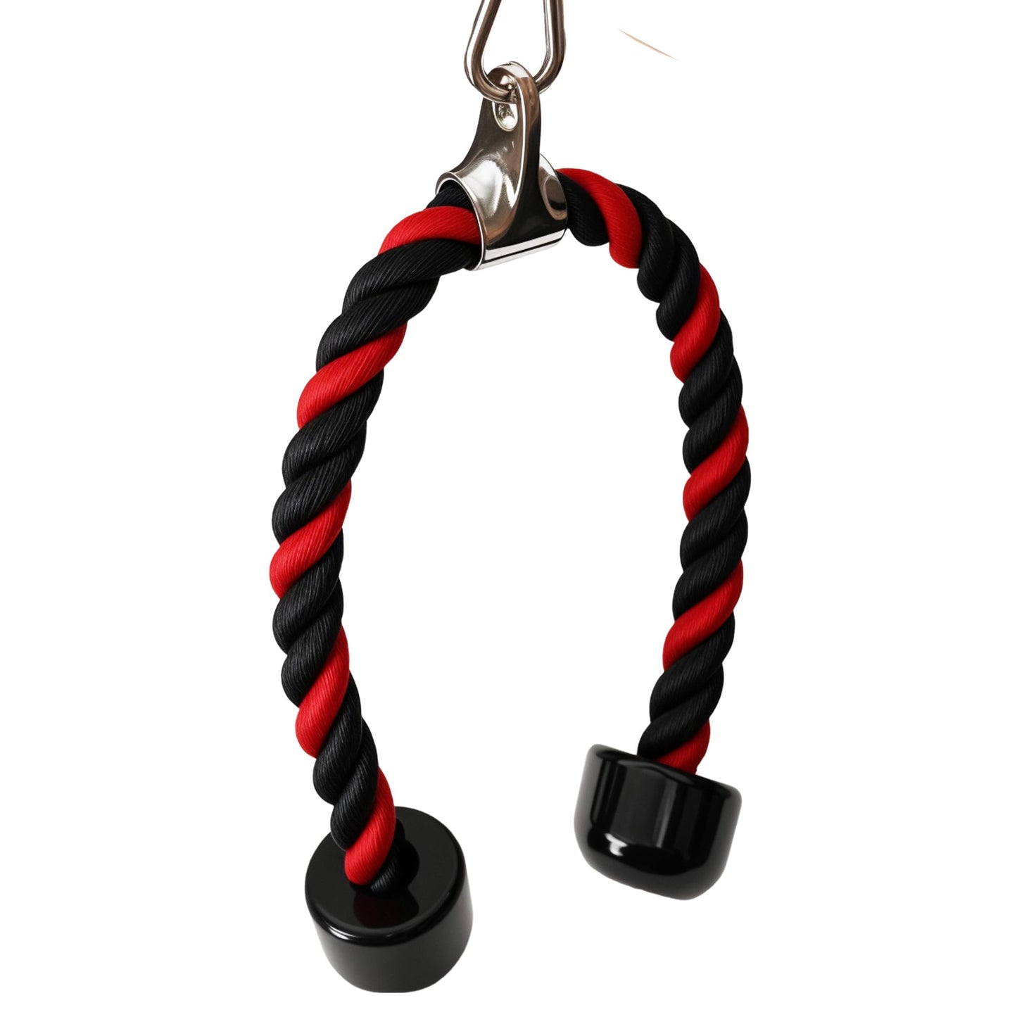 qibylift Deluxe Tricep Rope Pull Down - 27 Inch/14 Inch Rope Length, Easy to Grip & Non Slip Cable Attachment (RedMix)