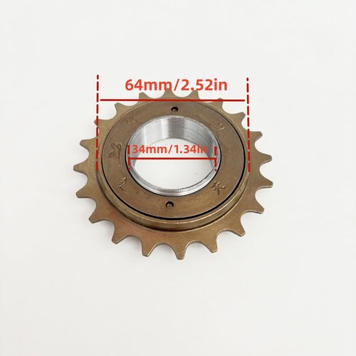 AUTES 20T Bikes Freewheel, Bike Flywheel Sprocket 20 Teeth Metal Single Speed Threaded Type Freehub Replacement Part