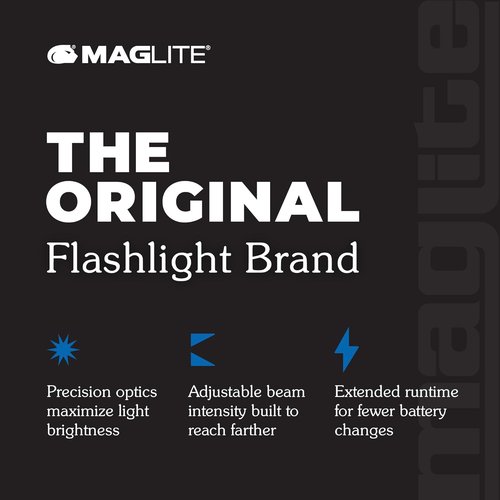 Maglite Mini LED Flashlight - Compact & Water-Resistant, Twist On/Off - 2-Cell AAA Battery, Black