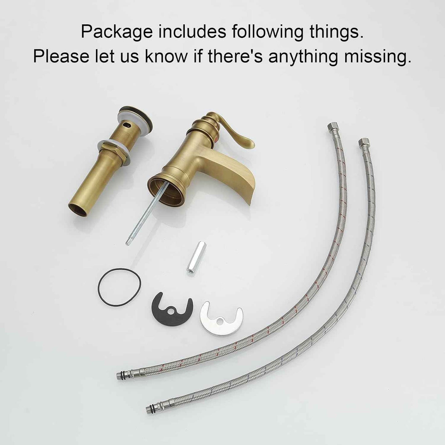 Matte Black Waterfall Bathroom Faucet - Single Handle Lavatory Sink Mixer with Brass Drain